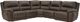 Signature Design by Ashley® Dunleith 5-Piece Chocolate L-Shape Power Reclining Sectional with Power Headrest-0