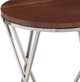 Bassett Mirror Thiago Chrome/Red Marble Accent Table-1
