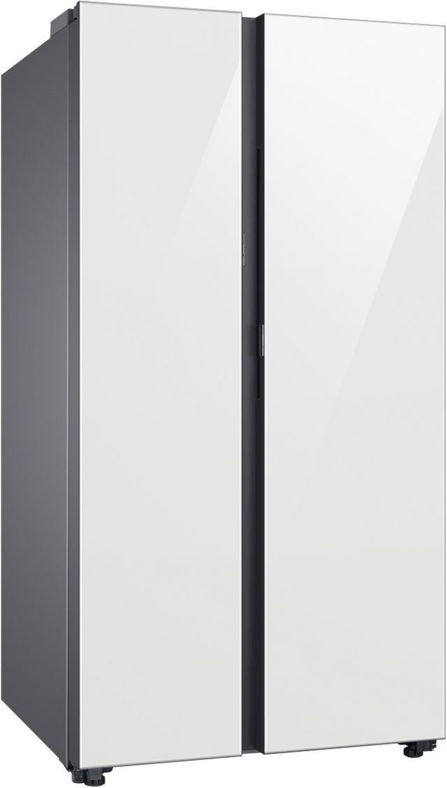 Samsung Bespoke 36 in. 28.0 Cu. Ft. White Glass Side-by-Side Refrigerator-4