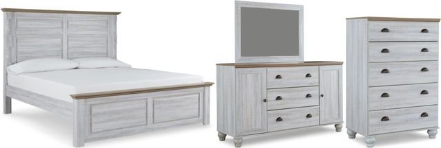 Signature Design by Ashley® Haven Bay 4-Piece Two-Tone King Panel Bed Set-0