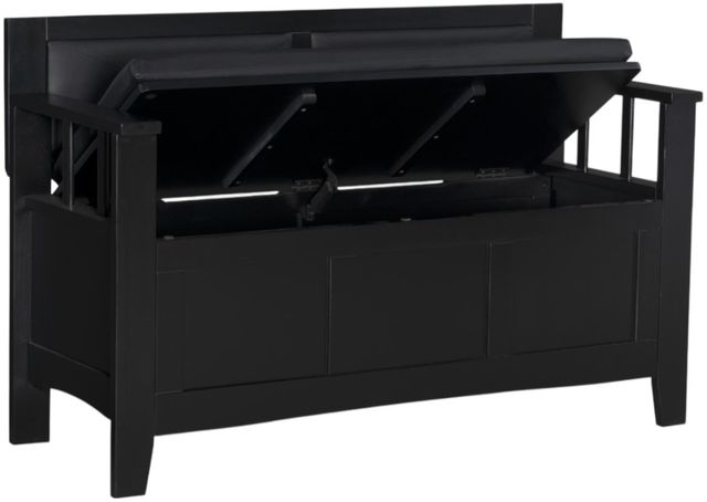 Linon Carlton Black Storage Bench-3