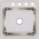 Elkay Lustertone® Classic Lustrous Satin 22" x 22" x 10-1/8" 4-Hole Single Bowl Drop-In Sink-1