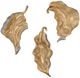 Crestview Collection Luxe Leaves 3-Piece Gold Wall Décor Set-0