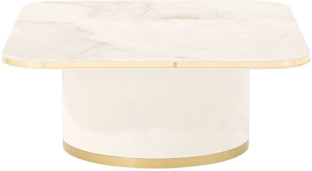 Michael Amini® Gineverra Ivory Gold Rectangular Cocktail Table-2
