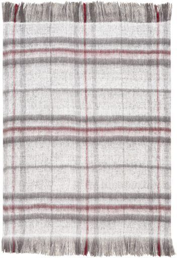 Surya Stowe Dark Red/Medium Gray 50"x60" Throw Blanket-2