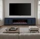 Legends Home Nora Blue Denim/Whiskey 94" Fireplace TV Console-1
