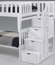 Night & Day Furniture™ Peppermint White Twin/Twin Stair Bunk Bed-1