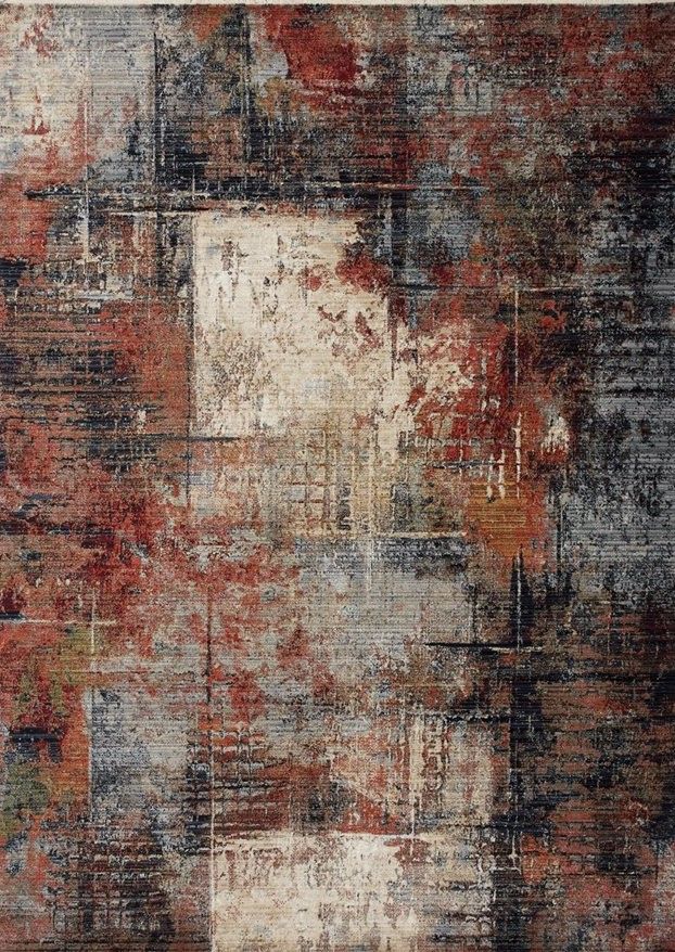 Kalora Interiors Serene Red Blue Beige 5'3" x 7'7" Rug-0