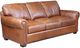 USA Premium Leather Furniture 4950 Saddle Glove Sofa-0