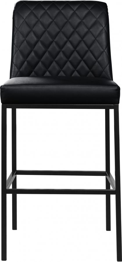 Meridian Furniture Bryce Black Faux Leather Stool-1
