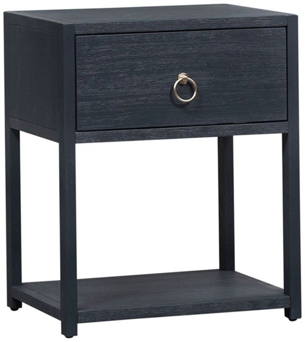 Liberty Furniture East End Wirebrushed Denim 21" Accent Table-0