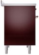 Ilve® Nostalgie II Noblesse 40'' Burgundy Pro Style Induction Range with Copper Trim-1