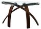 Magnussen Home® Allure Glass Top Pie Shaped Sofa Table with Hazelnut Base-0