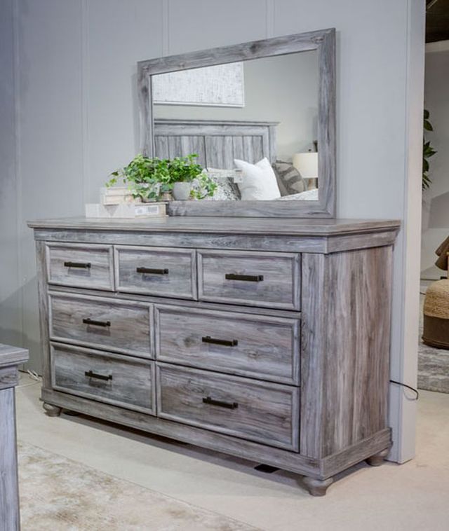Benchcraft® Thyven Smoky Gray Bedroom Mirror-2