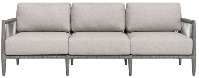 Uttermost® Borneo Dark Gray/Dove Wooden Outdoor Sofa-1
