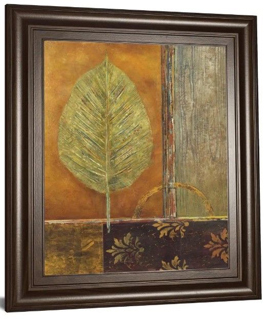 Classy Art Copper Leaf by Viola Lee Framed Print Wall Art-0