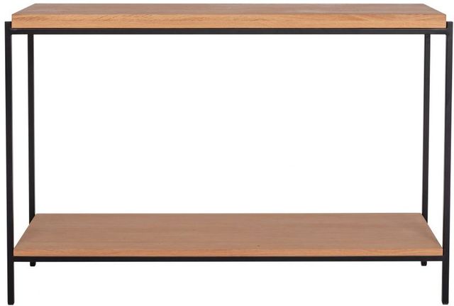 Moe's Home Collection Mila Natural Console Table with Black Metal Frame -0