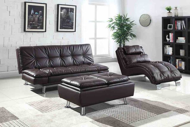 Coaster® Dilleston Black Upholstered Chaise-2
