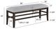 Crown Mark Higgins Dark Oak/Gray Dining Bench-2