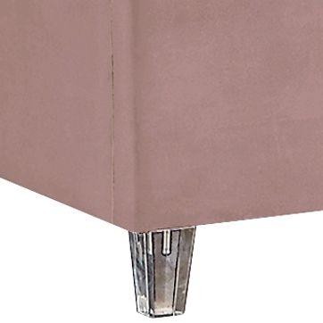 Meridian Furniture Candace Pink Velvet Twin Bed-2