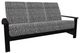 Telescope Casual Leeward Agra Classic/Black Fabric/Polymer Outdoor MGP Cushion Supreme Three-Seat Sofa with Chestnut Rustic Polymer Arms-0