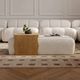 TOV Furniture Spencer Cream Ottoman with Natural Bridge Table-1