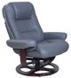BarcaLounger® Jacque Marlene-Gray Manual Pedestal Recliner and Ottoman Set-4
