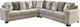Benchcraft® Ardsley 3-Piece Pewter Curved Sectional-0