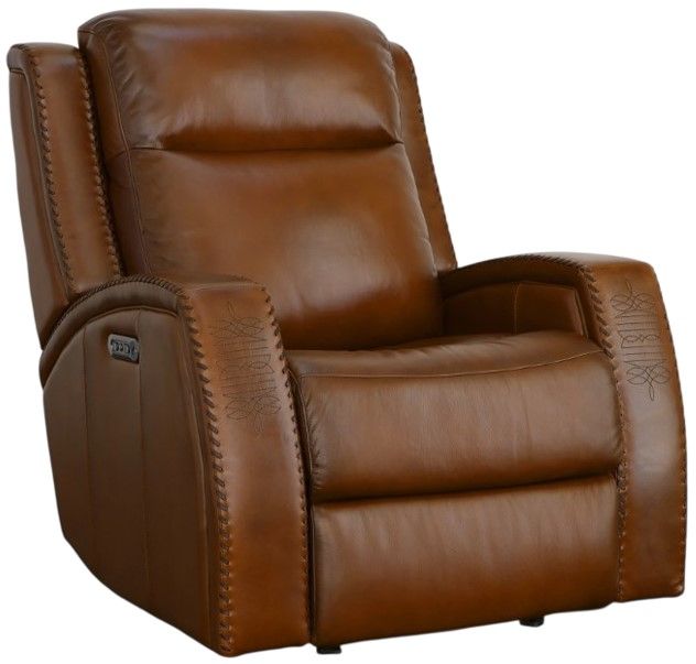 Flexsteel® Mustang Rust Brown Power Glider Recliner with Power Headrest-0