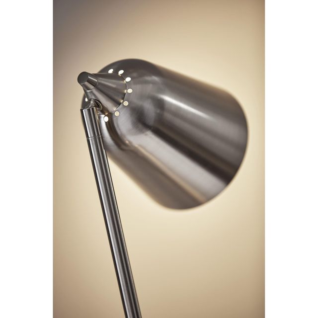 Adesso® Malcolm Brushed Steel Floor Lamp-1
