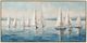 Bassett Mirror Sailing Day Blue/White Framed Canvas-0