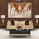 Michael Amini® Malibu Crest Beige/Dark Espresso Sofa-1