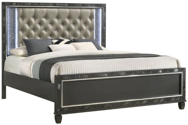 New Classic® Home Furnishings Radiance Black Pearl California King Panel Bed-0