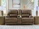 Signature Design by Ashley® Time-Piece Earth Power Reclining Loveseat with Console and Adjustable Headrest-5