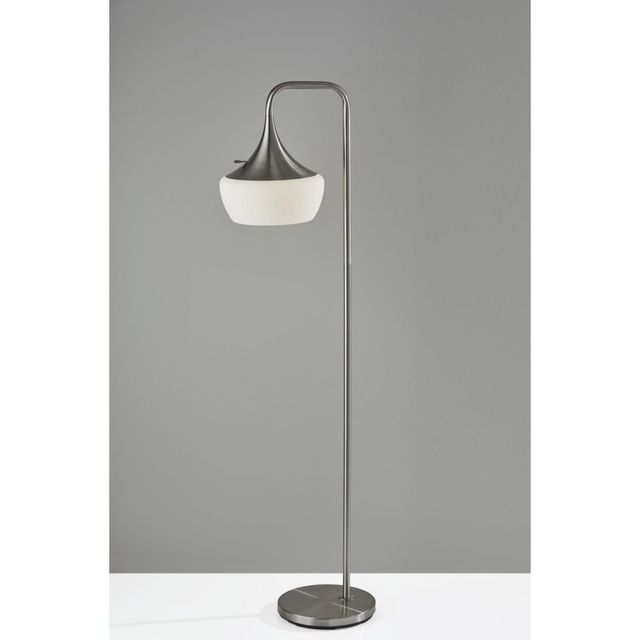 Adesso® Eliza Brushed Steel Floor Lamp-1