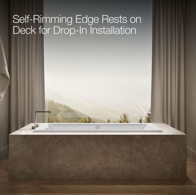 KOHLER® Underscore® White 66" x 32" Drop-In/Undermount BubbleMassage™ Air Bath with Bask® Heated Surface-3