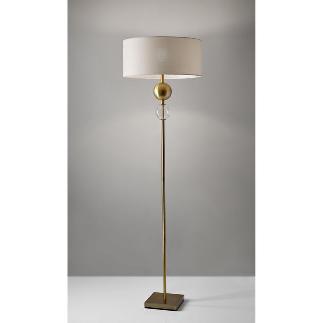 Adesso® Chloe Antique Brass Floor Lamp-1