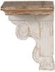 A & B Home Brown/Distressed White Wooden Wall Shelf-1