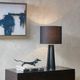 Olliix by Martha Stewart Athena Black Ceramic Ribbed 22" Table Lamp-2