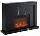 ACME Furniture Drisana Black Mirrored Fireplace-0