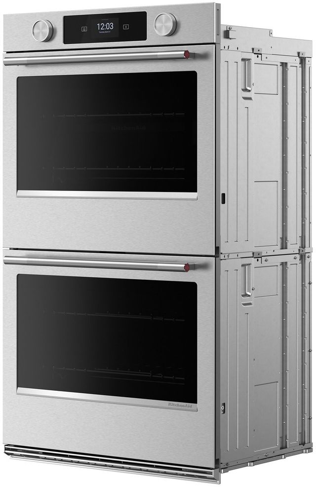 KitchenAid® 30" PrintShield™ Stainless Steel Smart Double Electric Wall Oven with Assisted Cook Cycles-4