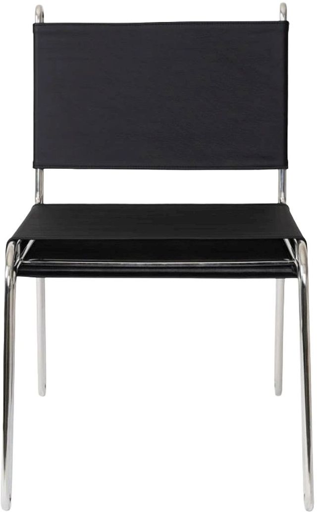Moe's Home Collection Petra Black Leather Accent Chair-1