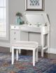 Linon Eva 2-Piece White Gloss Vanity Set-1