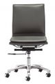 Zuo® Lider Plus Gray Armless  Office Chair-1