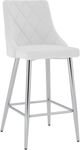 Inspire™ Devo 2-Piece White/Chrome 26" Counter Stool-0
