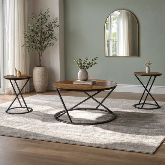 New Classic® Home Furnishings Emery 3-Piece Brown Occasional Table Set-1