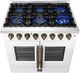 FORNO® Galiano 36" White Pro Style Dual Fuel Range-2