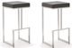 TOV Furniture Ferrara Grey Set of 2 Steel Bar Stool-0