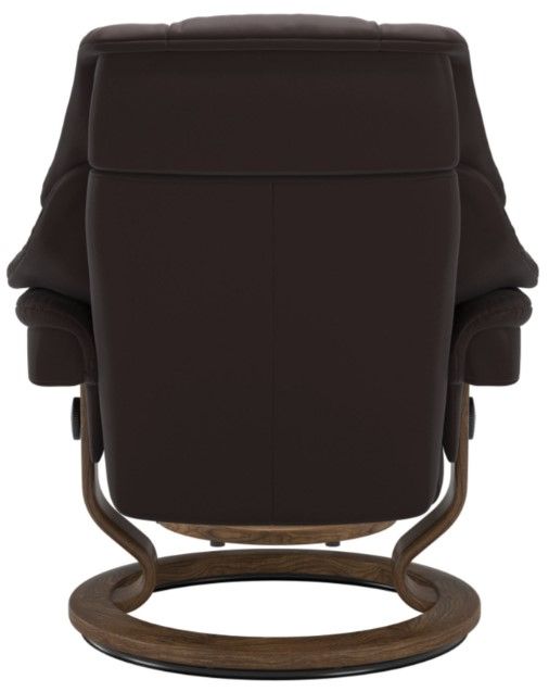 Stressless® by Ekornes® Customizable Reno Small Manual Recliner and Ottoman with Classic Base-4