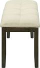 Banc de 44 po pour salle à manger de Monarch Specialties Inc. - Crème/Gris-3